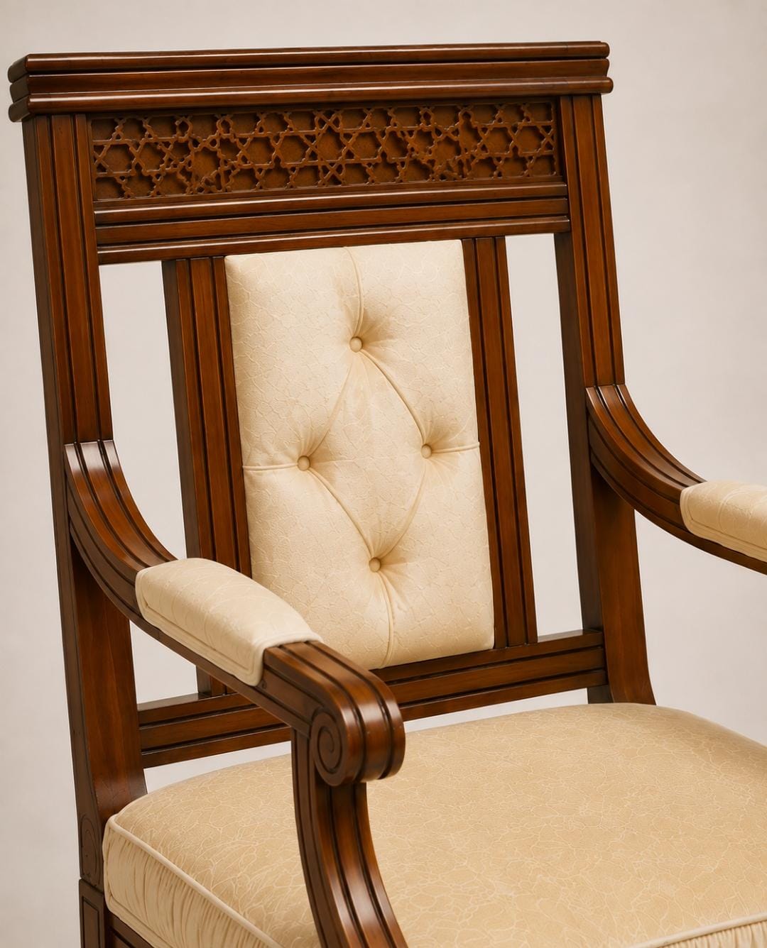 VIP Solid-Wood Upholstered Accent Chair