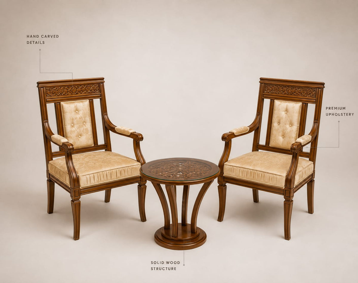 VIP Solid-Wood Upholstered Accent Chair