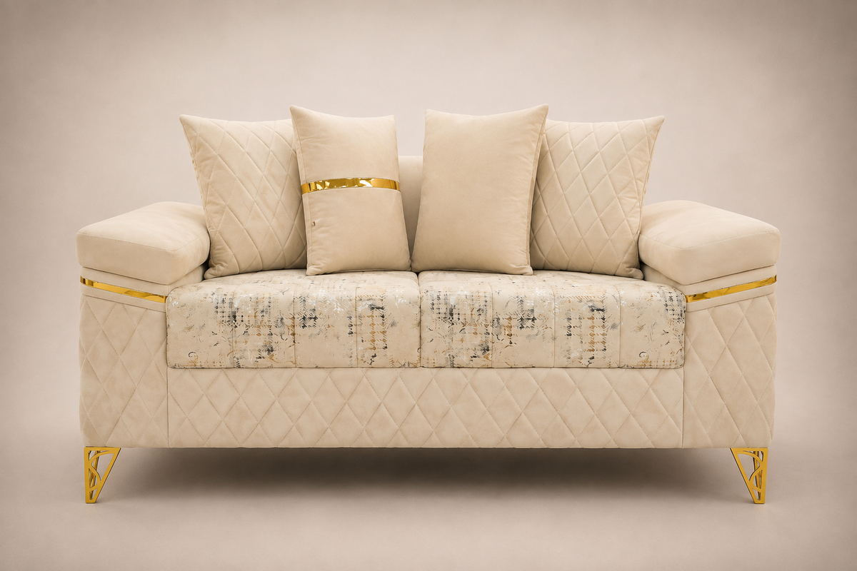 KK Kikar-Wood Upholstered Sofa Set
