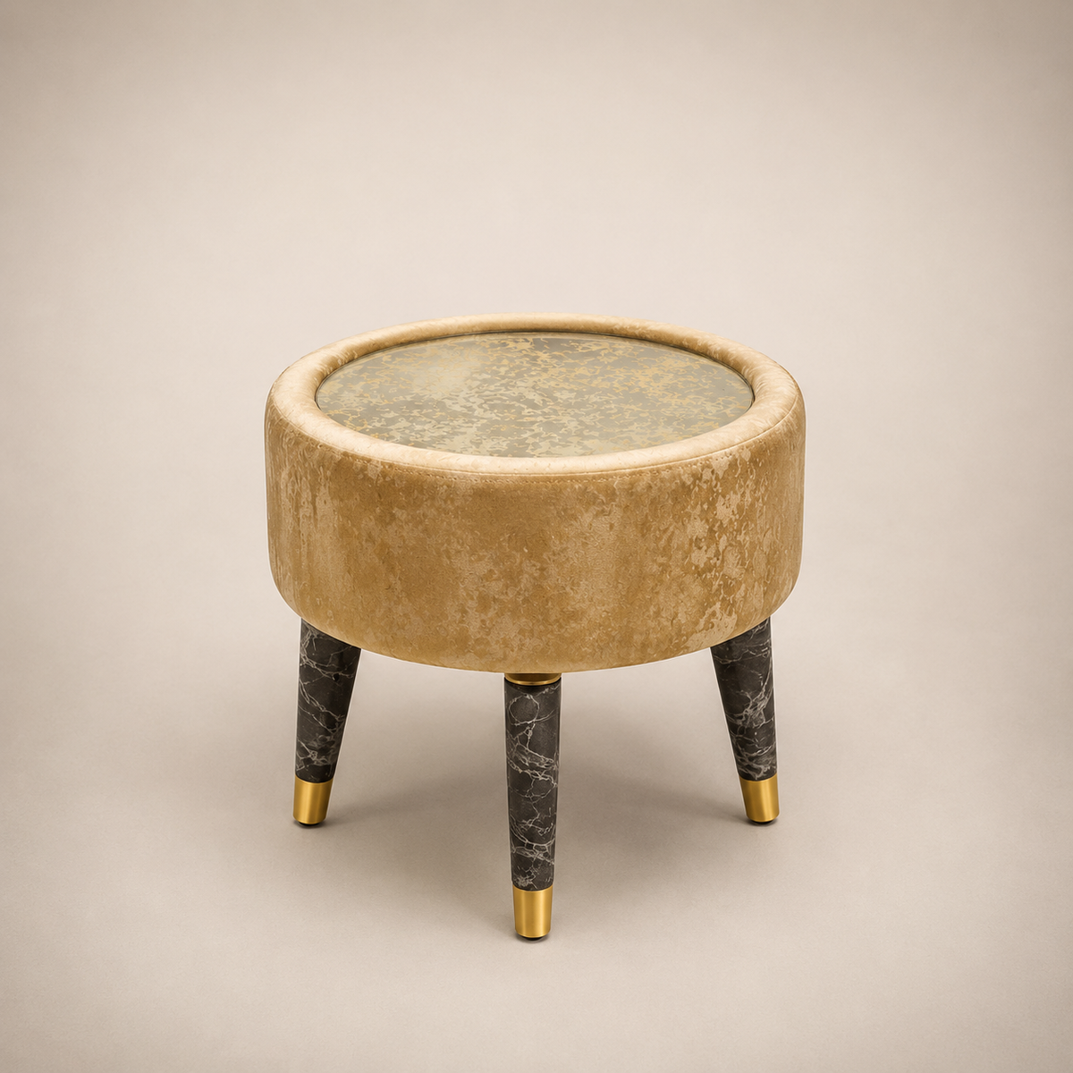 Button-Tufted Wingback Accent Chair