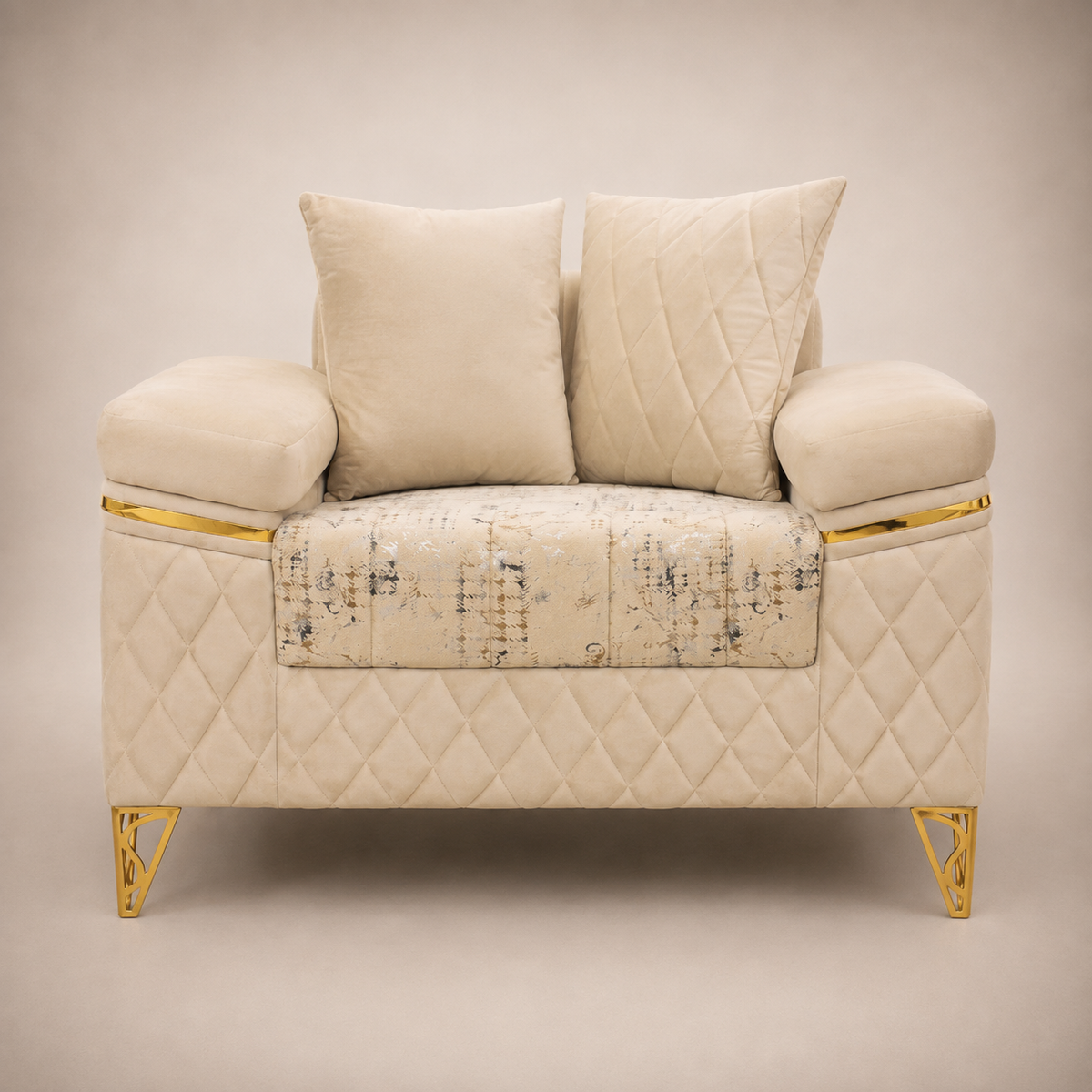KK Kikar-Wood Upholstered Sofa Set