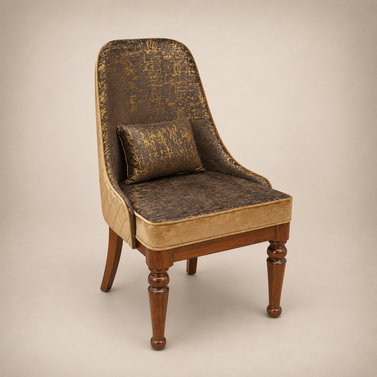 Classic Wooden Dining Set with Upholstered Chairs