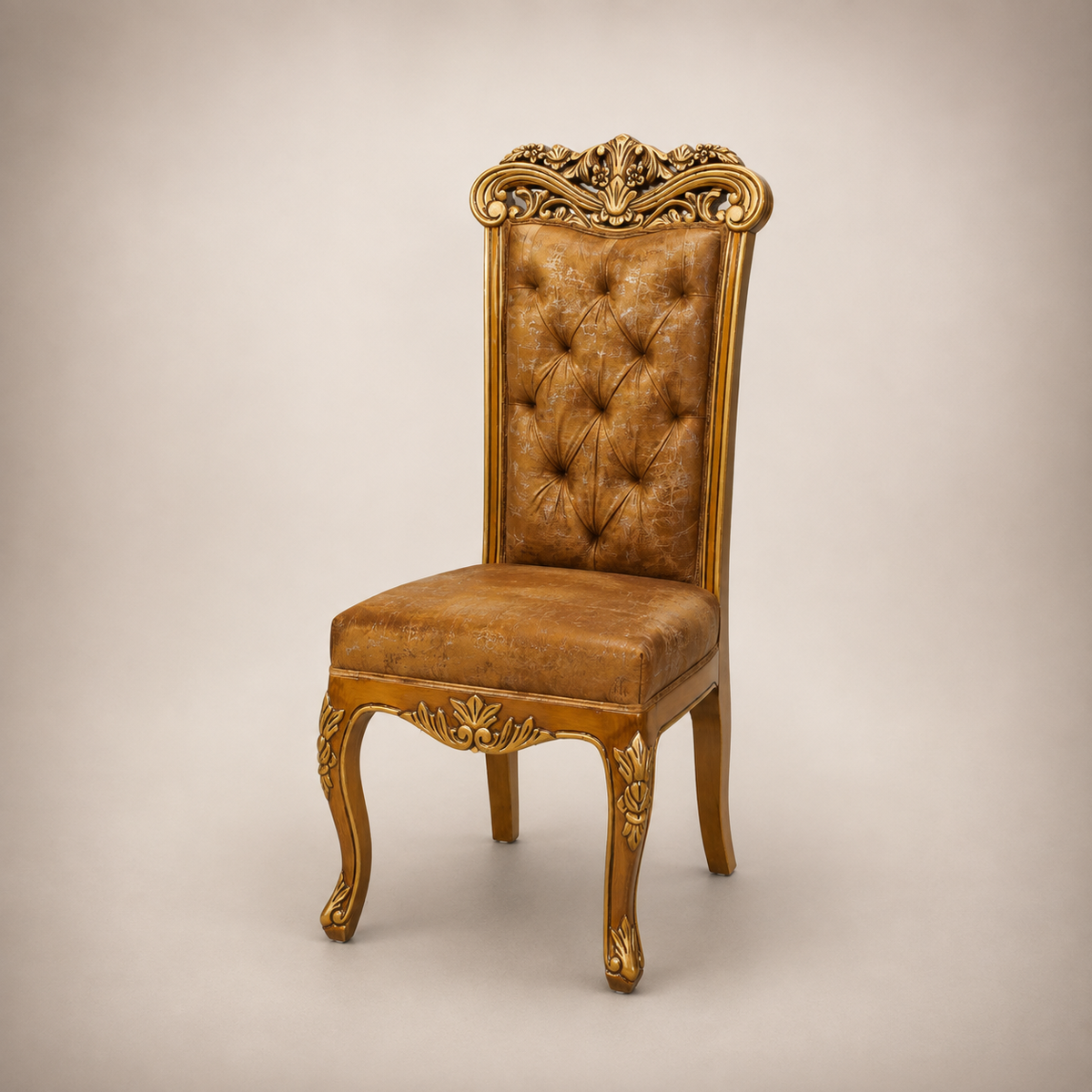 Gold-Tone Ornate Dining Set
